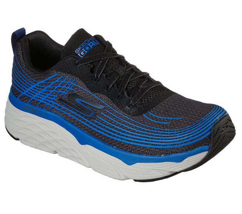 Skechers Max Cushioning Elite - Mens Running Shoes Black/Blue [AU-CC2449]